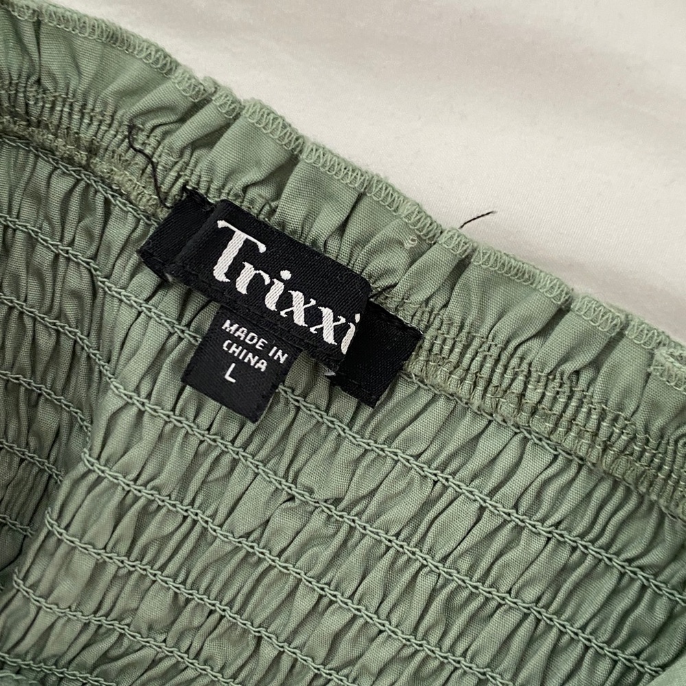 Trixxi Sage Tie-Shoulder Smocked Maxi Dress - Picture 5 of 6